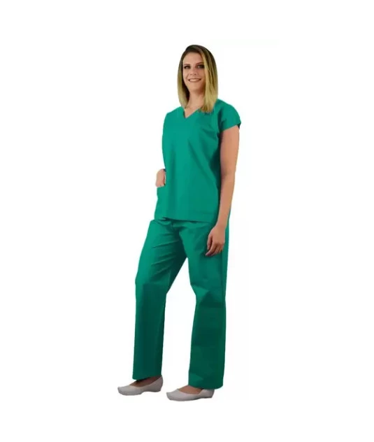 Pijama Cirúrgico Unissex Verde Brim Leve Namaste