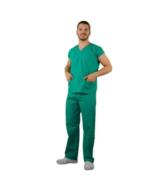 Pijama Cirúrgico Unissex Verde Brim Leve Namaste