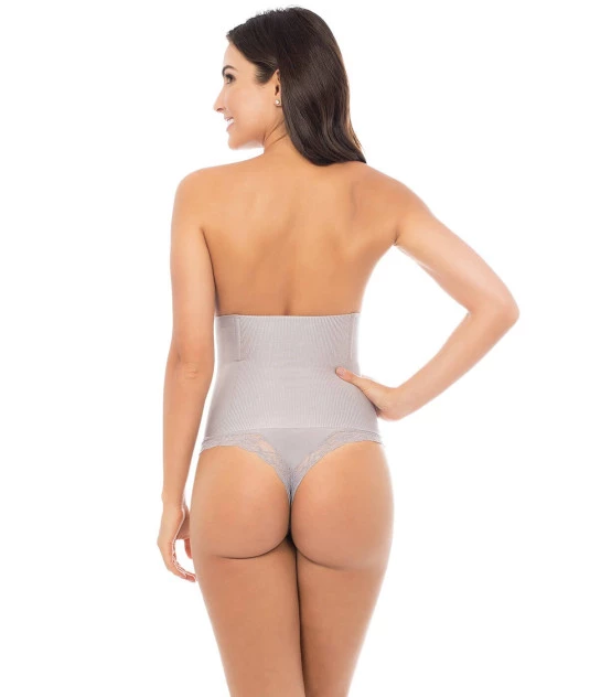 Calcinha High Gloss Cintura Alta Cor Lavanda Ref. 60020 Plié - G