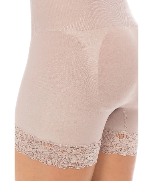 Boxer Lace Cintura Alta com Renda Cor Blush G Plié