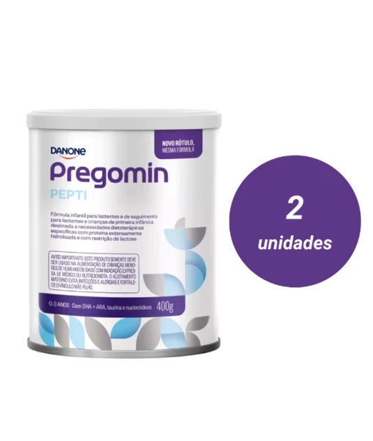 (Kit 2 Un) Pregomin Pepti 400g - Danone + E-book: Guia Completo de Introdução Alimentar
