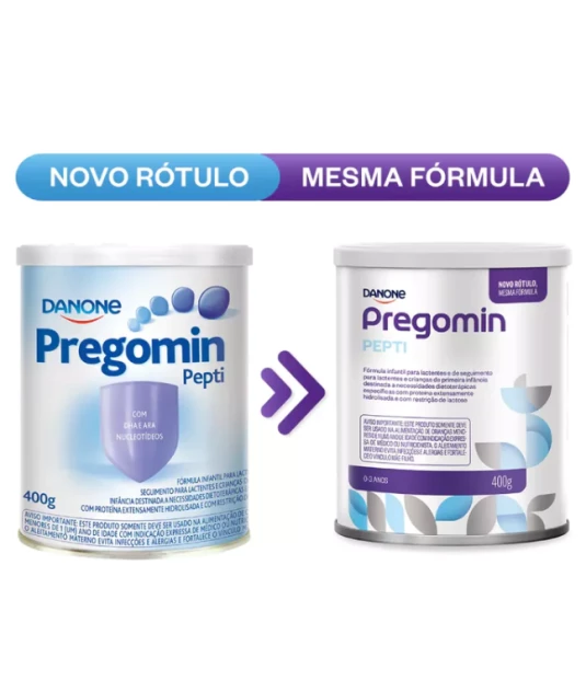 (Kit 2 Un) Pregomin Pepti 400g - Danone + E-book: Guia Completo de Introdução Alimentar