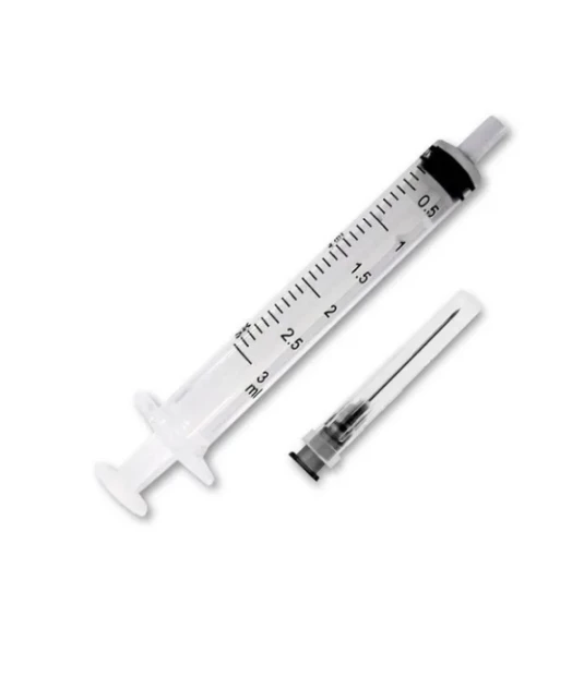 Seringa desc 03ml c/ag 25x0,7 luer lock