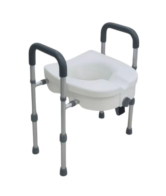 Assento Sanitario Elevado com Barra de Apoio Lateral Pro18