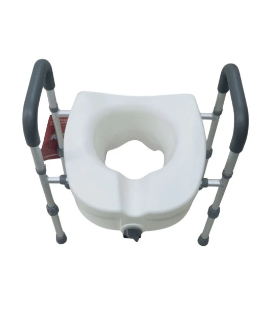 Assento Sanitario Elevado com Barra de Apoio Lateral Pro18