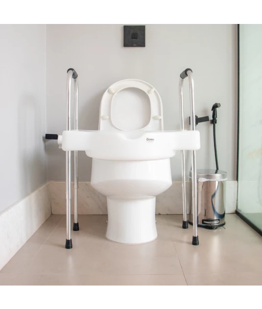 Sit V Elevação para Assento Sanitário com Apoio Ajustável Carci