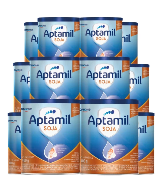 Aptamil Soja 400g – Sem Lactose, Sem Leite, Para APLV 6 a 36 meses + E-book