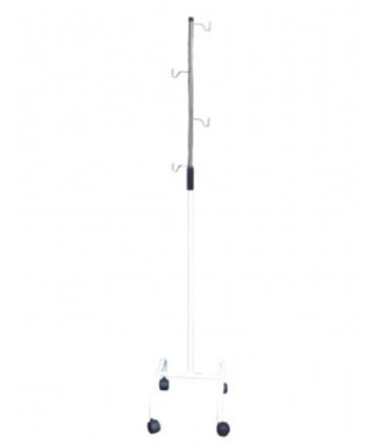 Suporte soro inox altura regulavel c/rodizios Ouro Verde