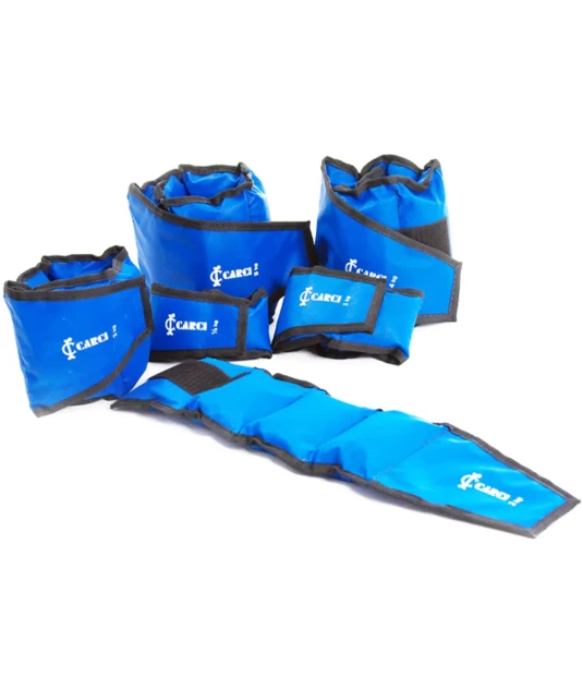 Tornozeleira com Velcro na cor azul da marca Carci