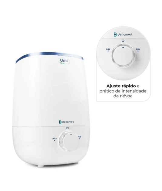 Umidificador de Ar Ultrassônico Dellamed Umi Star 3,4L Bivolt Silencioso - Dellamed