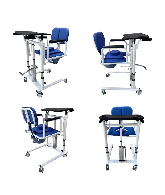 Cadeira de Transferência e Higienização com Mesa para Acamados e Idosos Confortável - Winner