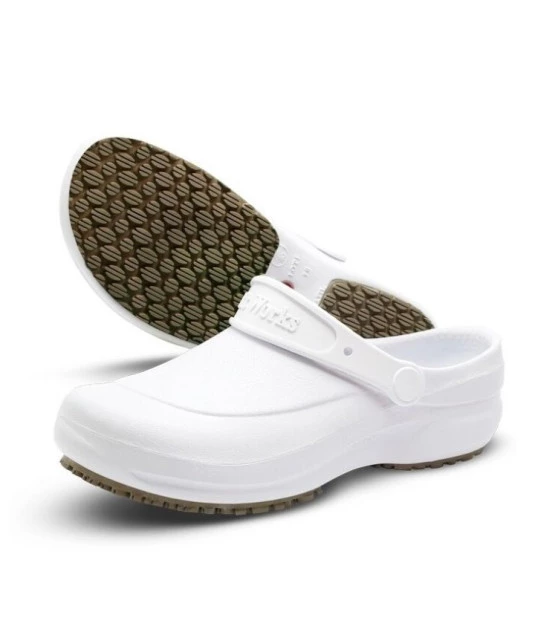 Calçado Profissional tipo Crocs Branco BB60 Soft Works