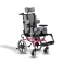 Cadeira de Rodas Postural Ortopédico T1 Rosa Pink com Estofado Rosa