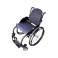 Cadeira de Rodas Monobloco M3 42cm Azul Glacial com Pneus Laranja Ortobras