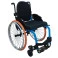 Cadeira de Rodas Monobloco M3 44cm Azul Glacial com Pneus Laranja Ortobras