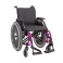 Cadeira de Rodas K3 Alumínio Pés Removíveis 42cm Rosa Pink Ortobras