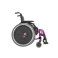 Cadeira de Rodas K3 Alumínio Pés Removíveis 42cm Rosa Pink Ortobras