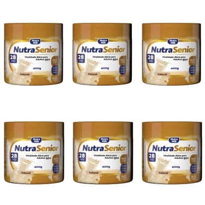 Nutra Senior Adulto 50+ Kit 6 Unidades Complemento Alimentar 400g - Sem Sabor