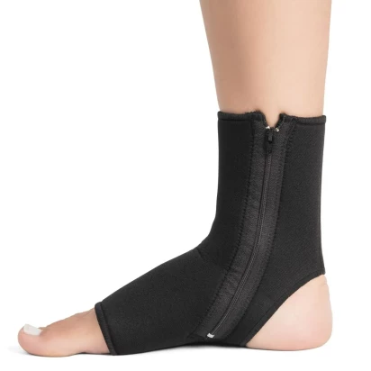 Tornozeleira com Zíper Preta BC0048 - Mercur