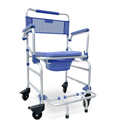 Cadeira de Banho D55 Alumínio 4 em 1  - Dellamed - Leve 40cm 