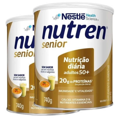 Nutren Senior Sem Sabor Lata 740g 2 unidades - Nestle