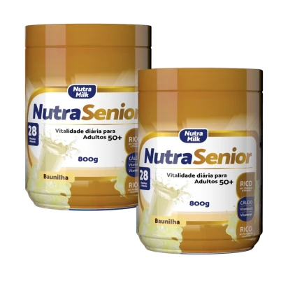 Nutra Senior Adulto 50+ Kit 2 Unidades Complemento Alimentar 800g - Baunilha