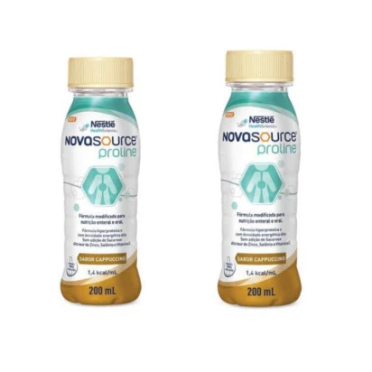 Kit 3 Novasource Proline 200ml Cappuccino Nestle + E-book