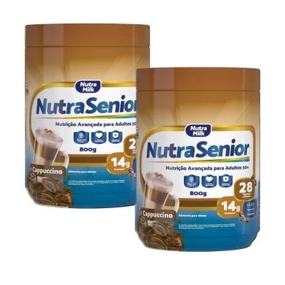 Nutra Senior Adulto 50+ Kit 2 Unidades Complemento Alimentar 800g - Cappuccino