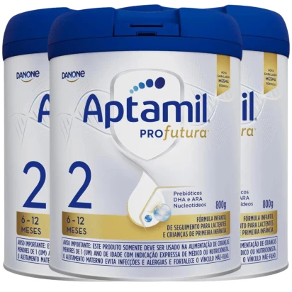 Aptamil 2 Profutura 6-12 Meses 800g Danone - Kit 3 Unidades