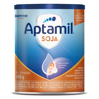 Aptamil Soja 400g – Sem Lactose, Sem Leite, Para APLV 6 a 36 meses + E-book