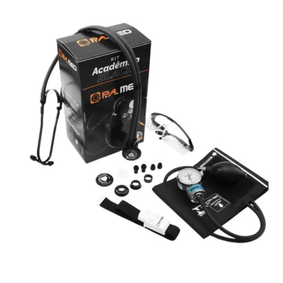 Kit Acadêmico Total Black com Bolsa Ergonômica Preta Rainbow - P.A. Med
