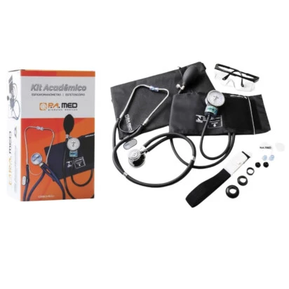 Kit Acadêmico com Bolsa Ergonômica Preta Pa. Med + E-book