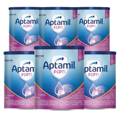 Aptamil Pepti 800g Kit 6und - Para Alérgicos a Leite de Vaca/Soja Danone & E-book
