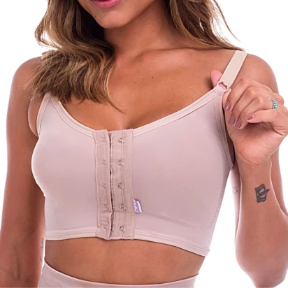 inta Médica Cirúrgica Reforçada para Mamas - Chocolate 44 Bio Bela