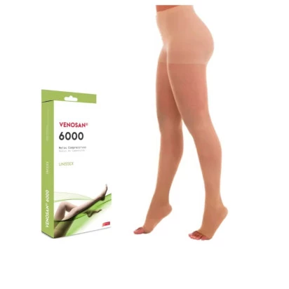Meia Calça 6000 30-40 Ponteira Aberta Venosan