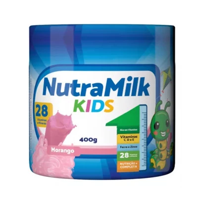 Nutra Milk Kids Complemento Alimentar Infantil 400g - Morango