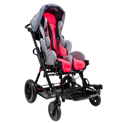 Carrinho Kimba 2.0 Tam 2 Chassi Preto Estofado Rosa Completo Ottobock