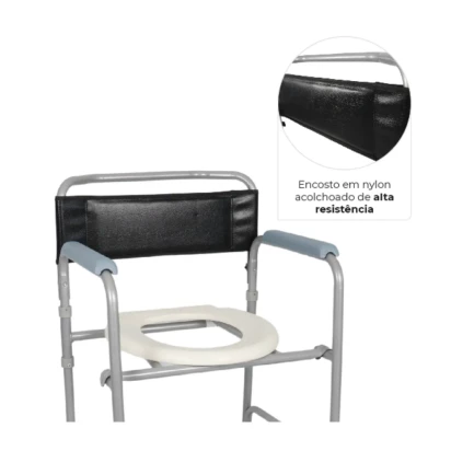 Encosto Almofadado para Cadeira de Banho D30 e D40 Dellamed