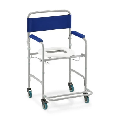 Cadeira de Banho com Encosto Revestido Desmontável Aço - 150 Kg - Medicine Live Well