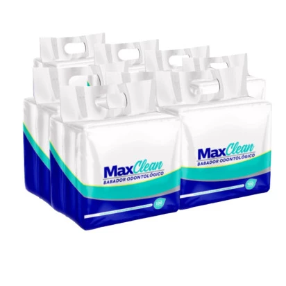 Babador Descartavel Branco com 100 unidades - Max Clean
