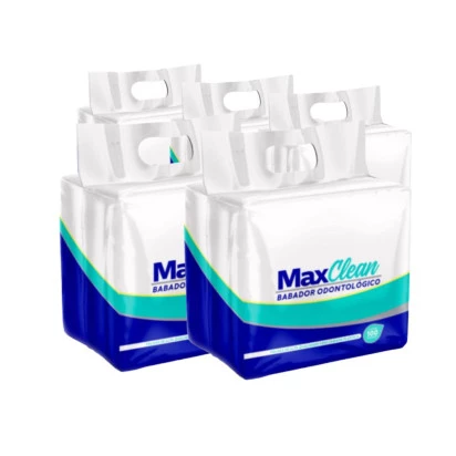Babador Descartavel Branco com 100 unidades - Max Clean