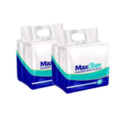 Babador Descartavel Branco com 100 unidades - Max Clean