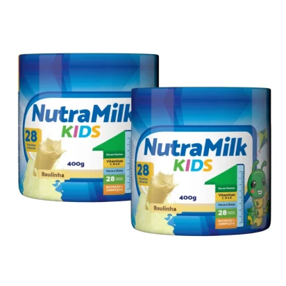 Nutra Milk Kids Kit 2 Unidades Complemento Alimentar Infantil 400g - Baunilha