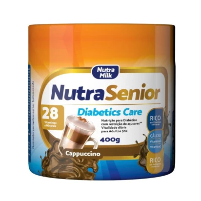 Nutra Senior Adulto 50+ Diabetics Care Zero Açucar 400g - Cappuccino