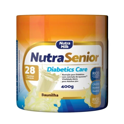 Nutra Senior Adulto 50+ Diabetics Care Zero Açucar 400g - Baunilha