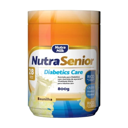 Nutra Senior Adulto 50+ Diabetics Care Zero Açucar 800g - Chocolate