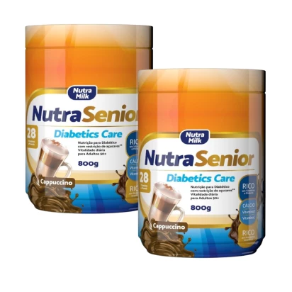Nutra Senior Adulto 50+ Diabetics Care Zero Açucar 800g - Cappuccino