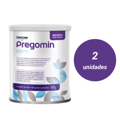 (Kit 2 Un) Pregomin Pepti 400g - Danone + E-book: Guia Completo de Introdução Alimentar