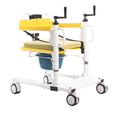 Cadeira de Transferência Multifuncional até 120kg MED 3040 - 4 em 1 com Elevação Manual e Assento Regulável 