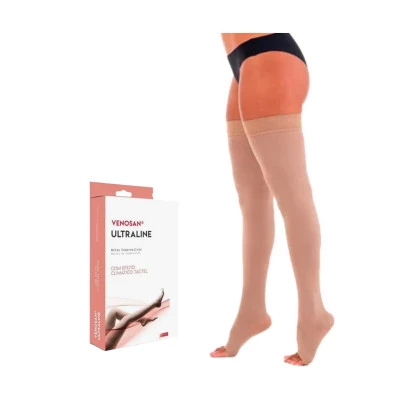 Meia Ultraline 4000 Meia Coxa 30-40 Pé Aberto  Venosan